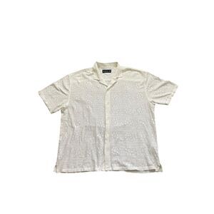 Abercrombie & Fitch Men's XXL White Short Sleeve Camp Shirt Casual